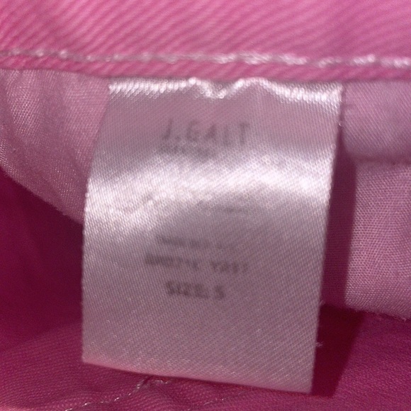 J. Galt Shanghai Jean Shorts Women's Small Pink Button Fly Frayed Hem High Rise - Picture 4 of 4